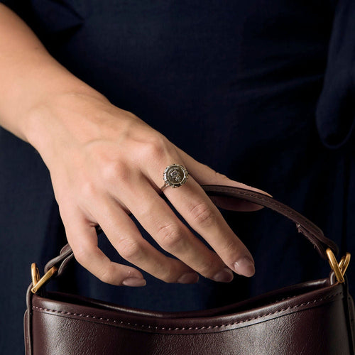 Augis - Bague Chevalière en or blanc