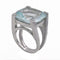 Bague 52 Bague Or gris Aigue-Marine 58 Facettes