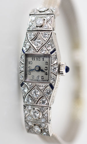 Montre CHOPARD - Montre femme Art Déco platine, or blanc, sertissage diamants, vers 1925 58 Facettes CHO-100