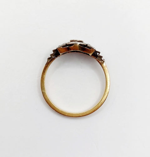 Bague 55 Bague art déco or jaune et diamant 58 Facettes A05705