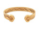 Bracelet vintage bracelet CARTIER double c tisse or jaune 18k jonc 33.5gr   boite 58 Facettes 271626