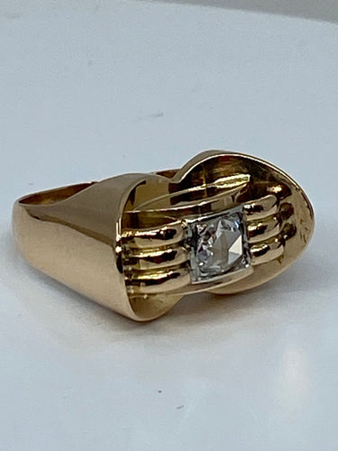 Bague Tank en or, diamants