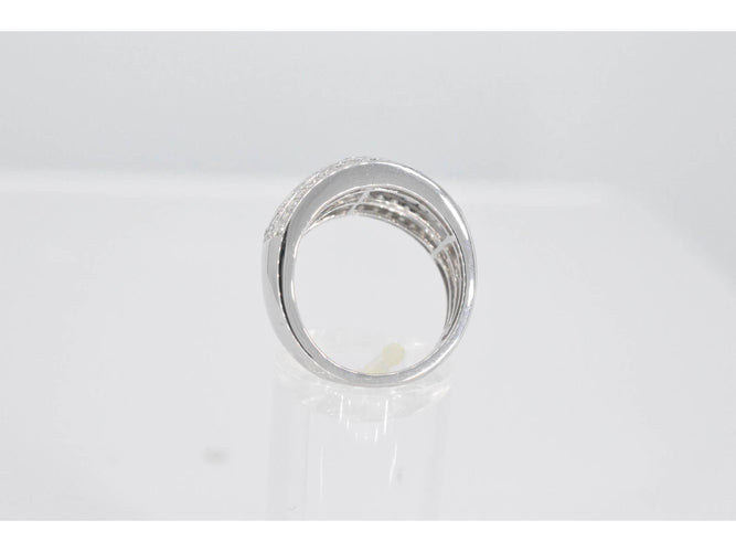 Bague 54 Bague en or blanc avec diamants 58 Facettes 2083