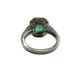Ring 52.5 ART DECO STYLE PLATINUM RING WITH DIAMONDS AND EMERALD 58 Facettes Q16B