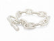 Bracelet bracelet HERMES chaine d'ancre gm h101672b 12 maillons argent 70gr 58 Facettes 271653
