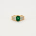 Ring 51 Emerald & brilliant yellow gold ring 58 Facettes 2274279