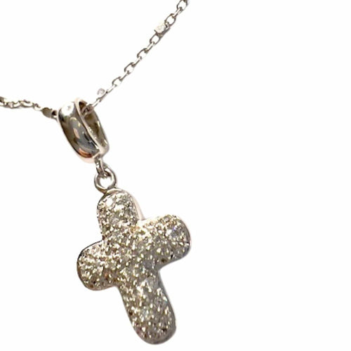 Collier TOUS - Pendentif croix avec diamants et chaîne 58 Facettes Q358B(114)