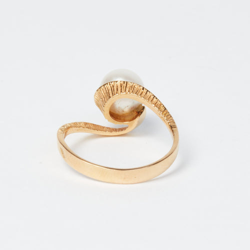 Bague Or Jaune - Perle de culture