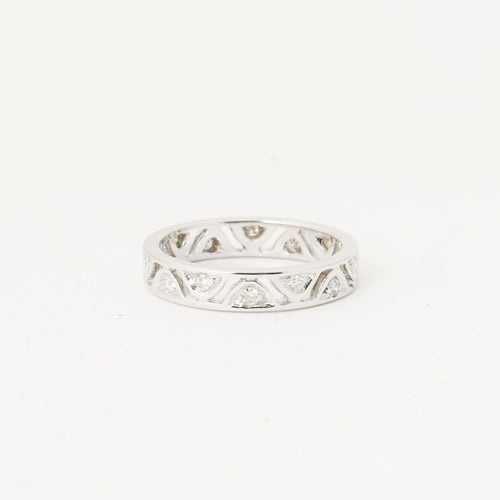 Bague 50 ALLIANCE DIAMANTS OR GRIS 18K 58 Facettes 1