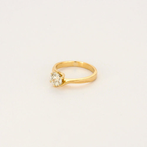 Bague 51 Solitaire en or jaune et diamant 58 Facettes LP1331/11