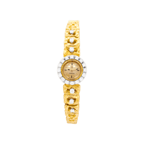 Montre Montre de dame Omega vintage, deux ors, diamants. 58 Facettes 34660