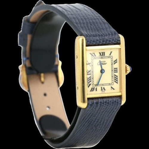 Montre Cartier Montre Tank Vermeil Must De Cartier Vermeil 58 Facettes MT43328