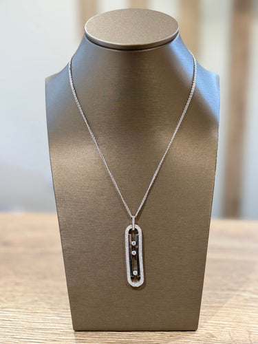 Collier Messika - Sautoir Move 10th Anniversary - Or blanc et Diamants 58 Facettes 1.0000887/1
