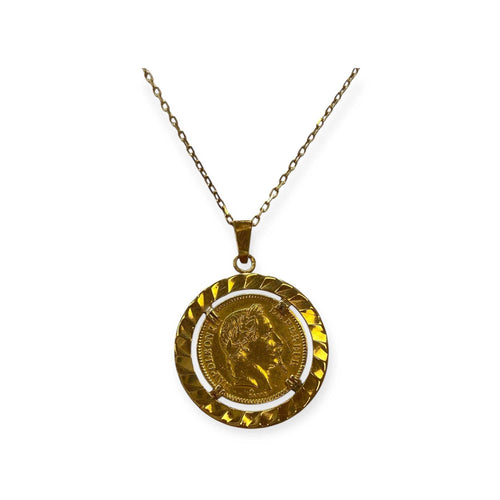 Pendentif Pendentif pièce 20 francs Napoléon 1864 en or jaune 58 Facettes 330087439