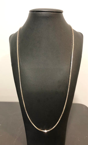 Collier Chaine venitienne or blanc 58 Facettes