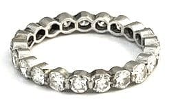 Bague 49 Alliance or gris 21 diamants 58 Facettes 238126