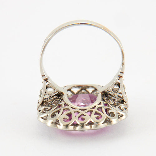 Bague 55 Bague Pompadour Art-Déco Diamants 58 Facettes