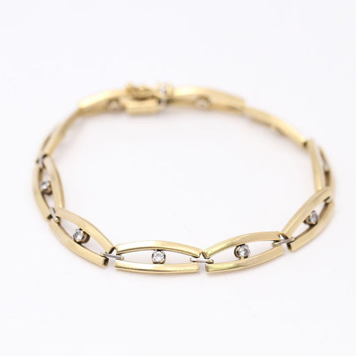 Bracelet Bracelet maille ovale Or jaune Zircons 58 Facettes E360858