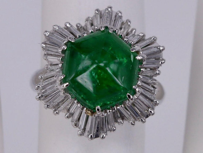 Bague bague émeraude et diamant colombienne 58 Facettes BA-658