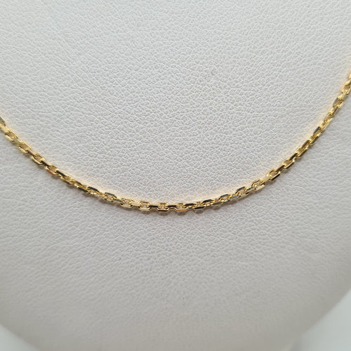 Collier Chaine or jaune 18 carats diamantée 58 Facettes