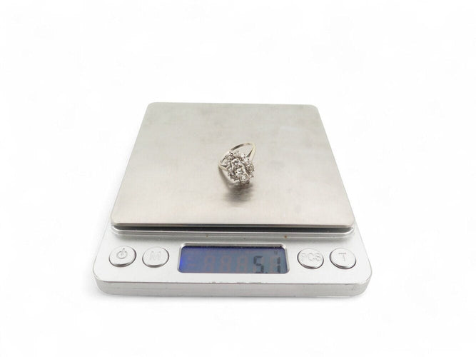 Bague 52 bague marquise sertie de 19 diamants 1.36ct t52 en or blanc 18k 5.4gr 58 Facettes 269602