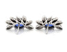 Boucles d'oreilles Boucles d'oreilles or blanc avec saphirs et diamants 58 Facettes