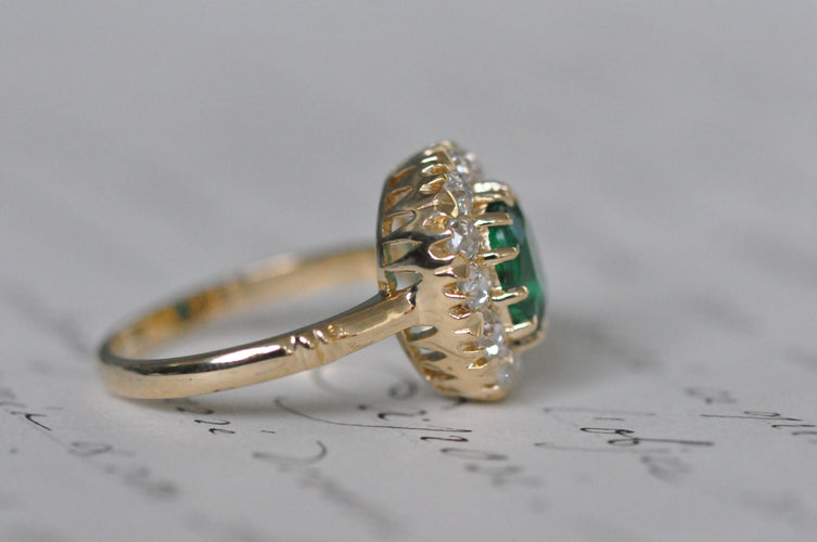 Bague 54 bague émeraude verte antique 58 Facettes