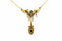 Collier Collier Art Nouveau tourmalines, perles et diamants taille rose en or jaune 18 carats 58 Facettes 22936