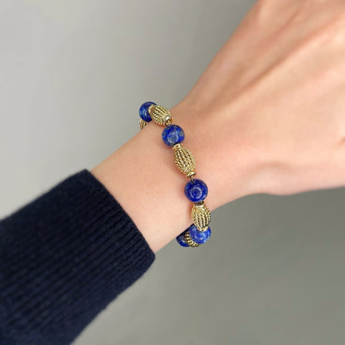 Bracelet Bracelet - Or & Lapis-Lazuli 58 Facettes 240382R