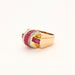 Bague 52 Bague Tank or rose rubis et diamants 58 Facettes 240 400