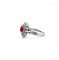 Bague 52 Bague en or blanc diamants et rubis 58 Facettes