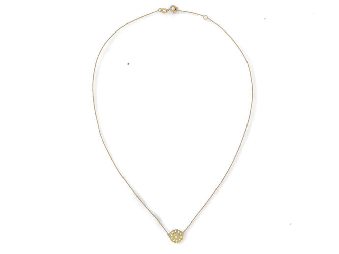 Collier collier ILIAS LALAOUNIS rosette 526005 diamants 0.02ct en or jaune 18k 58 Facettes 270148