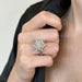 Ring Ring in Gold and Platinum, 1,84 Ct of old and brilliant cut diamonds 58 Facettes