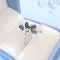 Bague 52 Bague fleur Saphirs et Diamants Or blanc 18 K 58 Facettes AA 1737
