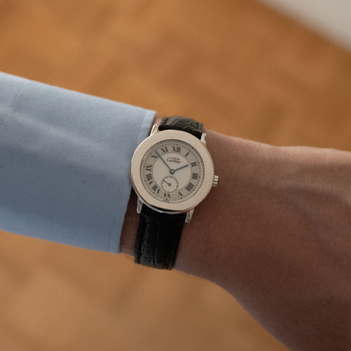 Bracelet Cartier Must Ronde - Cadran argent ivoire - LM 58 Facettes