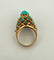 Bague ancienne en or jaune et turquoises