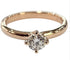 Bague 51 Bague solitaire avec diamant certifié HRD de 0,30 ct en or rose 58 Facettes E30