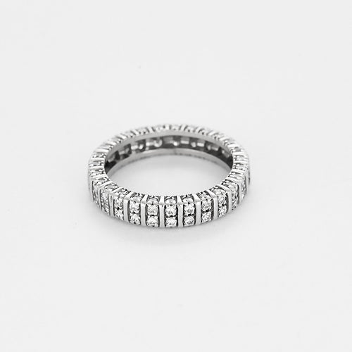 Alliance Roue de Diamants or blanc