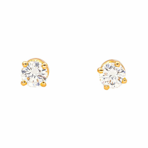 Boucles d'oreilles Boucles d'oreilles Puces Or jaune Diamant 58 Facettes 4745025CN
