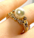 Bague 52 Bague or jaune, perle et 38 diamants 58 Facettes AB448