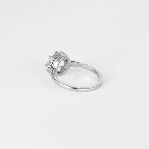 Bague 53 SOLITAIRE ANCIEN 2ct 58 Facettes M8957