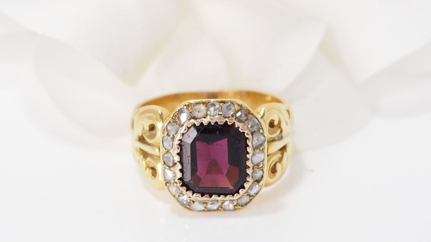 Bague 50 Bague Grenat & diamants 58 Facettes 30602