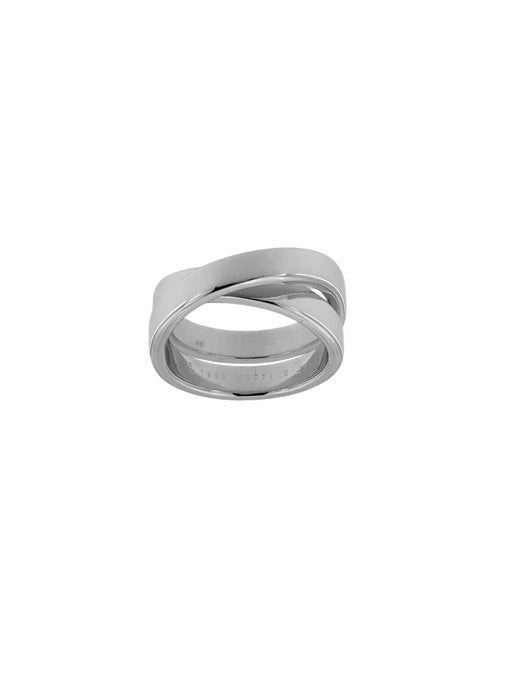 Bague 56.5 Bague croisée Cartier Nouvelle Vague or blanc 58 Facettes