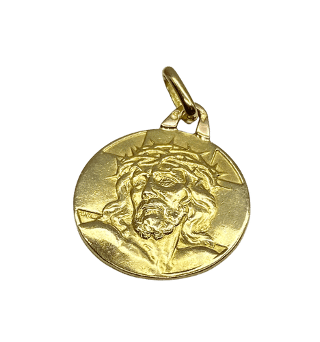 Médaille du Christ en or jaune 18 carats