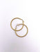 Large yellow gold faceted hoop earrings 58 Facettes