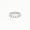 Bague 55 Alliance Américaine or blanc diamants 58 Facettes 240 565
