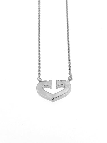 Collier CARTIER - C Collection Collier cœur en or blanc 58 Facettes