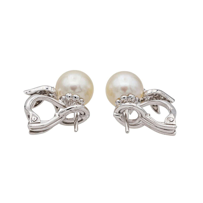 Boucles d'oreilles Boucles d'oreilles Perle Or blanc Diamant, Perle 58 Facettes 3837303RV