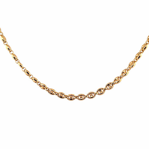 Chaîne homme grain de café en or jaune 58 Facettes