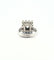 Bague 49 Bague ancienne forme carré en or blanc et diamants 58 Facettes